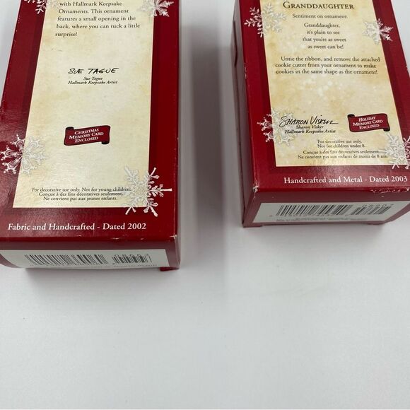 Hallmark Keepsake Ornament Granddaughter Set 2002 & 2003 - Picture 3 of 5
